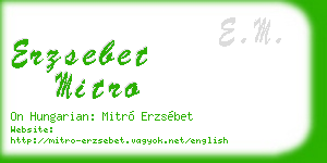 erzsebet mitro business card