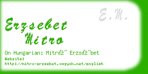 erzsebet mitro business card